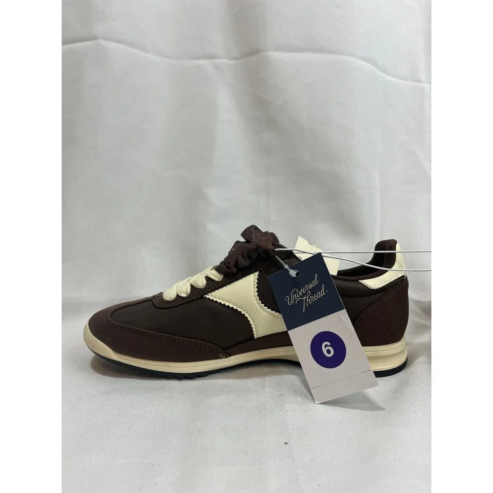 Universal Thread Womens Brown Cream Retro Jogger Sneakers Size 6 NEW